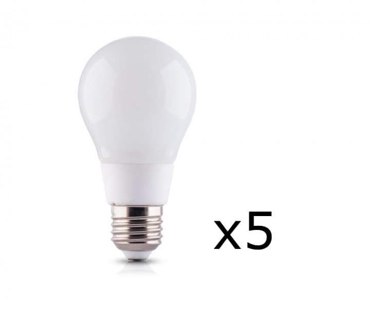 LED-lampa E27 8W 230V 4500K 5-pack, Vit neutral