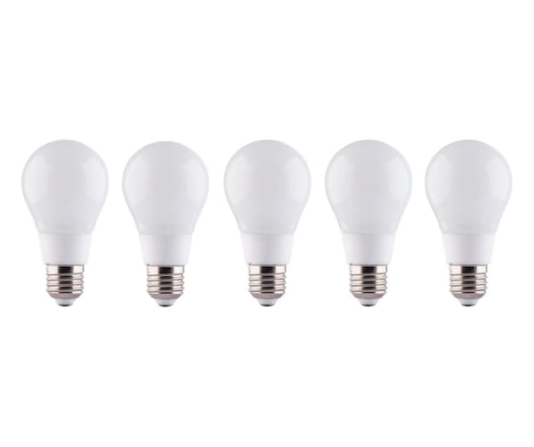 LED-lampe E27 8W 230V 6000K 5-pak, Kølig hvid