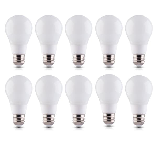 LED-lampe E27 8W 230V 6000K 10-pakning, Kjølig hvit