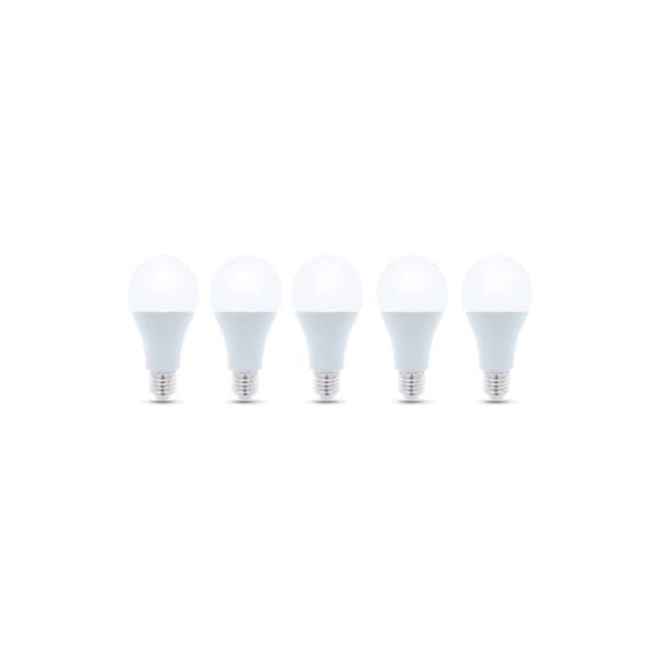 LED-lampe E27, A65, 15W, 230V, 6000K 5-pak, kølig hvid