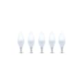 Miniatyrbillede 3 af 3: LED-lampe E14, C37, 10W, 230V, 4000K, keramik, 5-pak, hvid neutral
