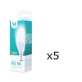 Miniatyrbillede 2 af 3: LED-lampe E14, C37, 10W, 230V, 4000K, keramik, 5-pak, hvid neutral
