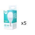 Miniatyrbillede 1 af 3: LED-Lampa E14, G45, 10W, 230V, 6000K, Keramisk 5-pack, Kallvitt