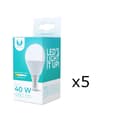 Miniatyrbillede 2 af 3: LED-pære E14, G45, 6W, 4500K 5-pak, hvid neutral