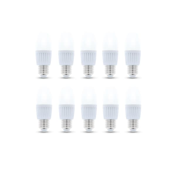 LED-lampe E27, C37, 10W, 230V, 4500K, keramisk 10-pak, hvid neutral