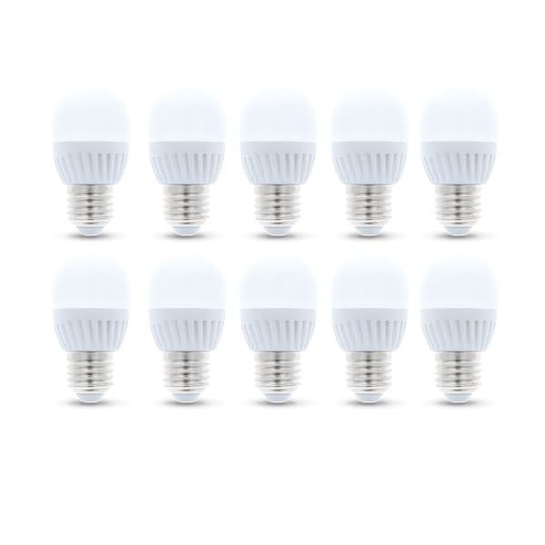 LED-lampe E27, G45, 10W, 230V, 4500K, keramisk 10-pak, hvid neutral
