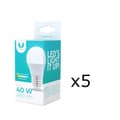 Miniatyrbild 1 av 3: LED-Lampa E27, G45, 6W, 3000K 5-pack, Varmvitt