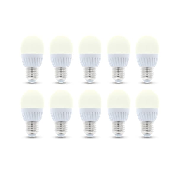 LED-lampe E27, G45, 6W, 3000K 10-pak, varm hvid