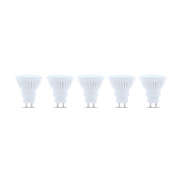 LED-Lampa, GU10, 10W, 230V, 6000K, Keramisk, 5-pack, Kallvitt