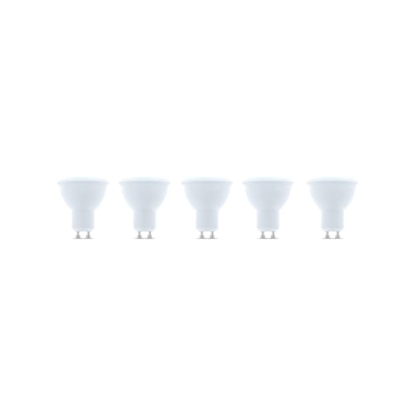 LED-lampe GU10, 1W, 230V, 6000K, 5-pakning, Kjølig hvit