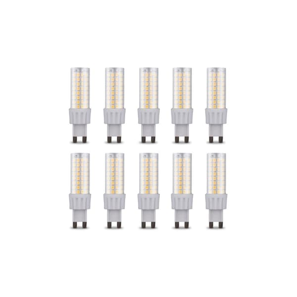 LED-lampe, G9, 8W, 230V, 3000K, 10-pak, Varm hvid
