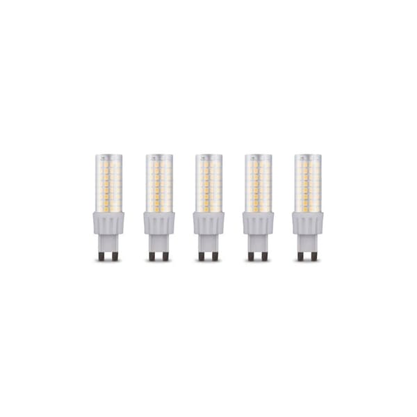 LED-lampe, G9, 8W, 230V, 4500K, 5-pak, Hvid neutral