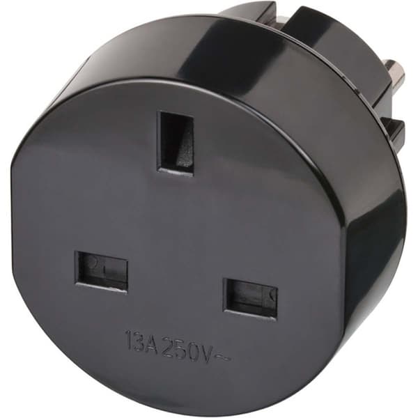 brennenstuhl Reise Adapter GB-til-Europa Earthed Sort