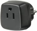 Miniatyrbilde 1 av 2: Brennenstuhl reseadapter, US/jap till EU, jordad, svart