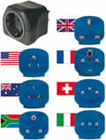 Miniatyrbilde 1 av 3: Brennenstuhl reseadapterkit, EU - 150 länder , jordad, petskydd, svar