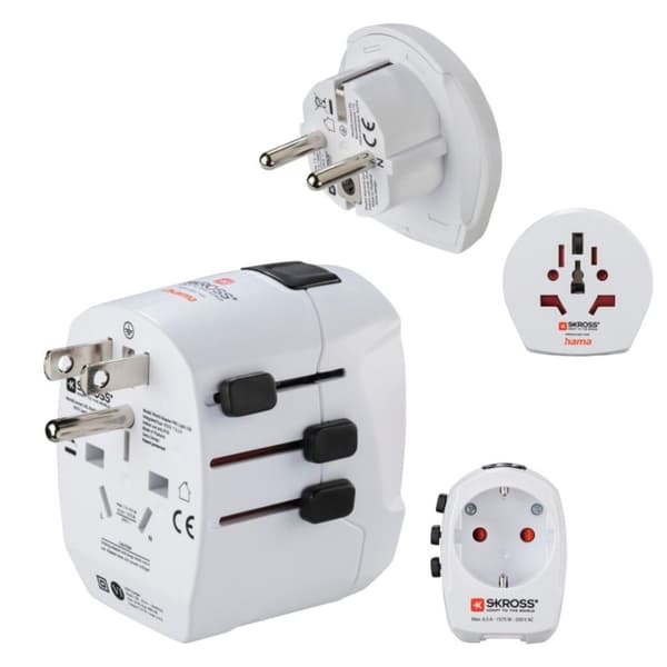 Hama World Travel Adapter Set World Travel Pro Light USB 3-pin 2x USB