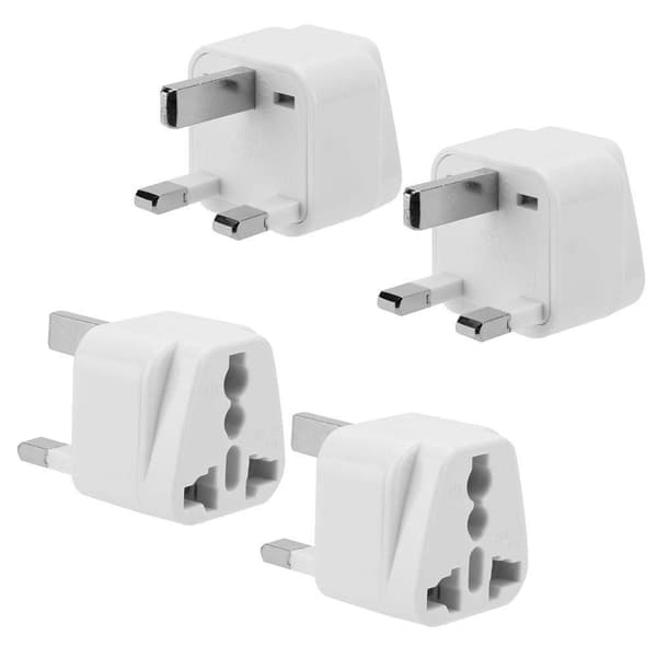 4x Stikkontaktadaptere Stikkontaktadaptere Stikkontaktadaptere Stikkontaktadapter UK Type G-adapter Strømadapter Reisekontaktomformer Hvit 4x Stikkontaktadaptere Stikkontaktadaptere Stikkontaktadaptere Stikkontaktadapter UK Type G-adapter Strømadapter Reisekontaktomformer Hvit