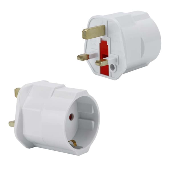 4x Adaptrar för uttag Uttagsadaptrar Adaptrar för socklar Typ G på EU Socket Power Adapter Travel Plug Converter