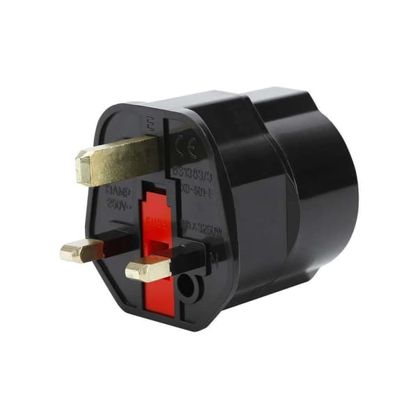 4x Adaptere for stikkontakter Stikkontaktadaptere Adaptere for stikkontakter Type G på EU-stikkontakt Strømadapter Reisekontaktomformer