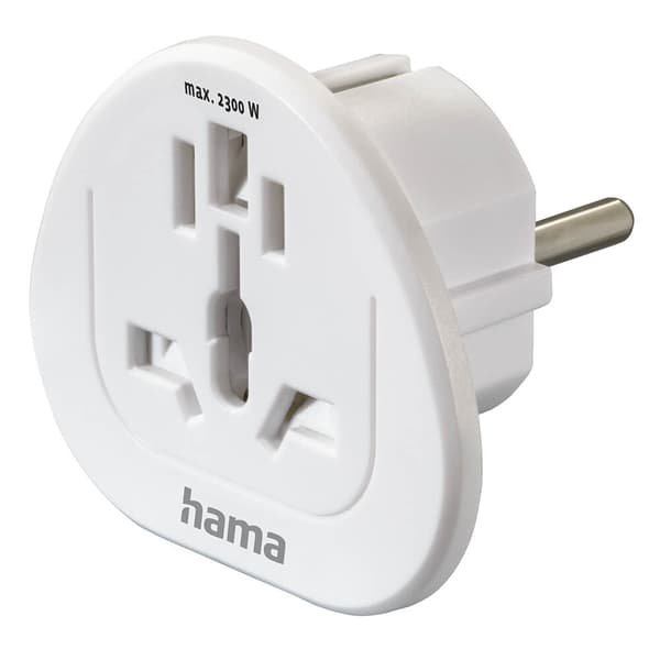 Hama Reiseadapter Type E/F Universal Verden-EU Hvit