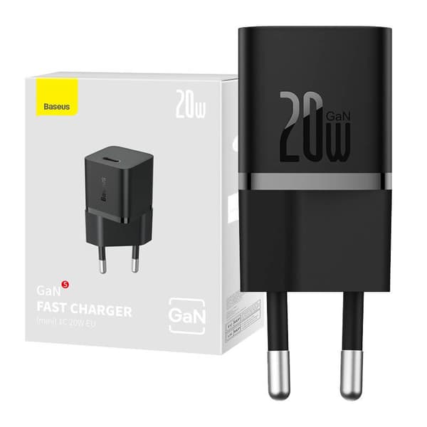 Baseus GaN5 Mini Charger 20W Sort