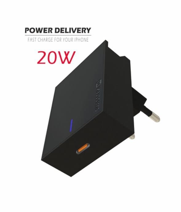 Swissten Premium 20W Mains Charger for all Apple iPhone 12 / 13 / 14 Series Models Svart