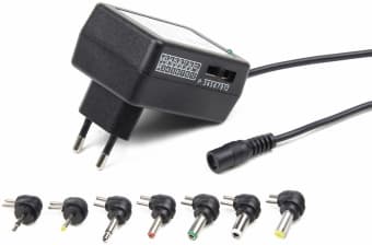 EnerGenie EG-MC-008 Universal AC-DC adapter, 12 W, Black Svart