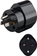 Miniatyrbilde 1 av 3: Goobay AC-adapter USA/Japan, svart stikkontakt med jording (type F, CEE 7/3) &gt; amerikansk/japansk støpsel (type B, NEMA 5-15, 3-pinners)