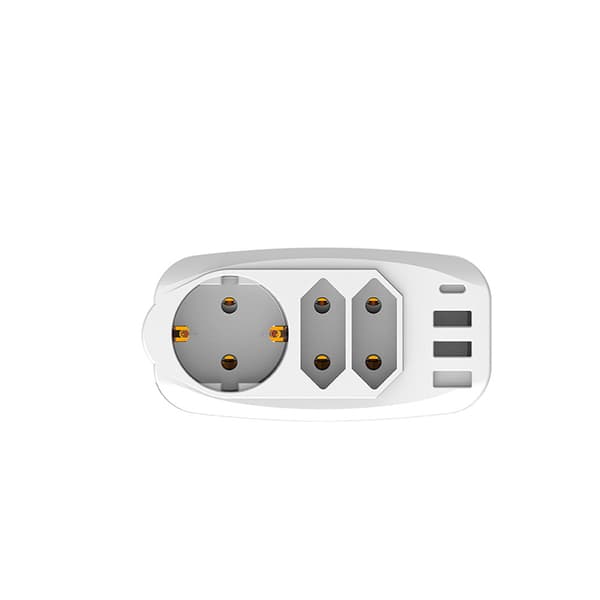 INF 7 i 1 EU-Kontaktadapter med USB A/Typ C-Portar