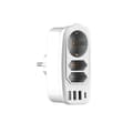 Miniatyrbild 1 av 5: INF 7 i 1 EU-Kontaktadapter med USB A/Typ C-Portar