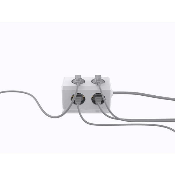 INF EU-standardin pistokeadapteri, jatkojohto USB-porteilla, pistorasian jatke 1,5 m