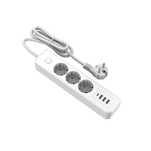 Power Strip 3-veis med bryter og USB-A/USB-C 1,4 m