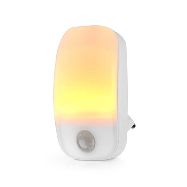 Nedis Plug-In LED Yövalo | Liiketunnistin | Hämärätunnistin | 0.55 W | 11 lm | Lämmin Valkoinen