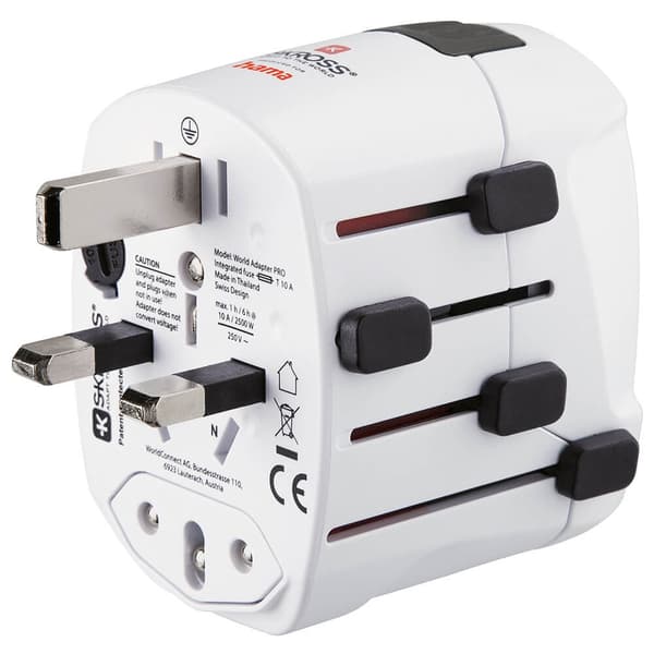 Hama Reseadapter Världen Pro EU-WORLD 3-stift