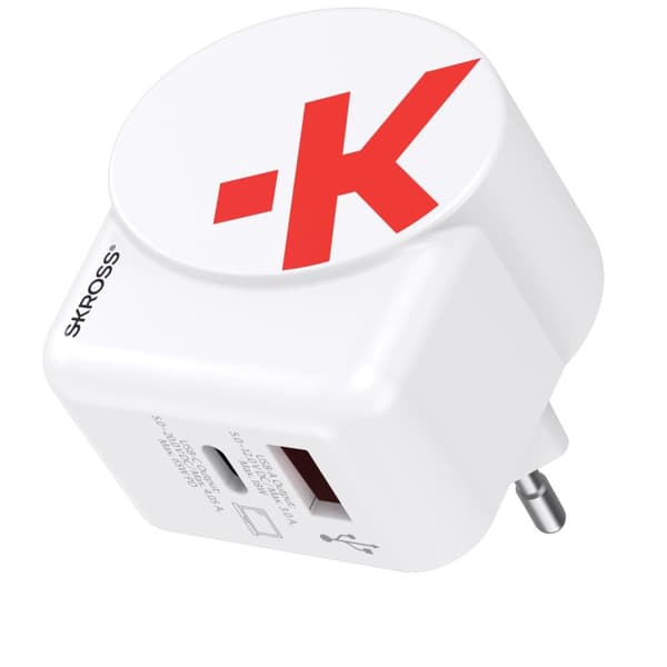SKROSS EU-USB-lader AC65PD - C til C-kabel inkludert