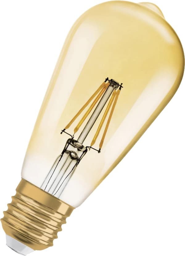 Osram 1906 LED edison fil gold 6,5W/824 (55W) E27 dim 2-pack