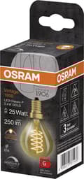 Miniatyrbillede 6 af 6: Osram 1906 LED miba gold sp fil ul th 3,4W/822 (25W) E14 dim