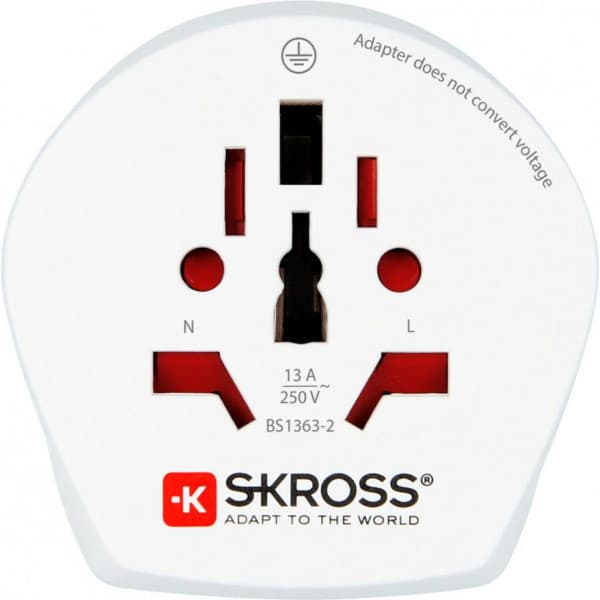 SKROSS Combo World -reseadapter Australien/Kina 2in1, Australien och Europa