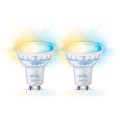 Miniatyrbillede 1 af 10: WiZ WiFi Smart LED GU10 50W 345lm varm-kold hvid 2-pak
