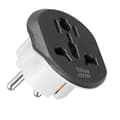 Miniatyrbild 1 av 4: Reseadapter Europeisk typ E-kontakt 16A Säker anslutning Blå Stjärna Vit