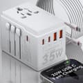 Miniatyrbilde 3 av 4: Dudao A35 Universal Travel Adapter White