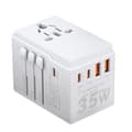 Miniatyrbilde 1 av 4: Dudao A35 Universal Travel Adapter White
