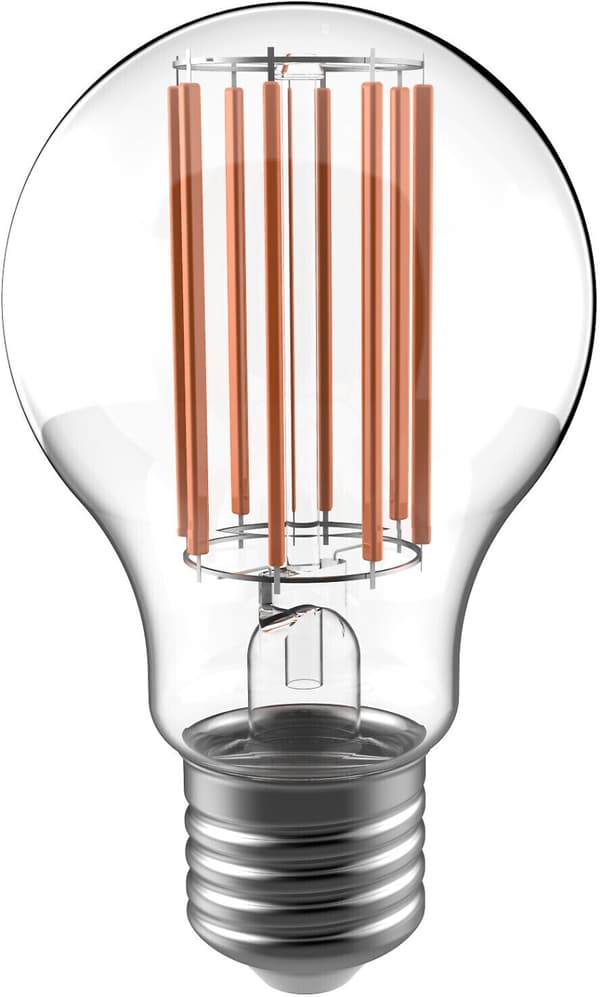Airam LED A60-lampe, E27, 4000K, 806lm, klar kobber