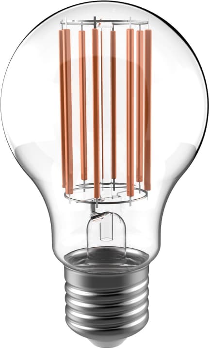 Airam LED A60-lampe, E27, 4000K, 806lm, klar kobber