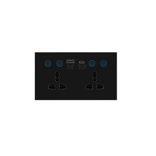INF Smart WiFi Vægudtag DS-1450WN - Sort