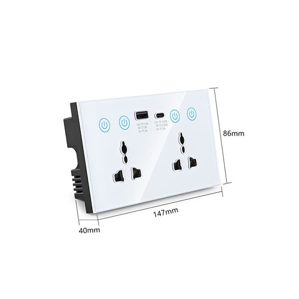 INF Smart WiFi vägguttag DS-1450WN - Svart