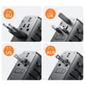 Miniatyrbillede 6 af 6: Joyroom Rejseadapter 17W med EU / US / UK / JP / AU / CN - Svart