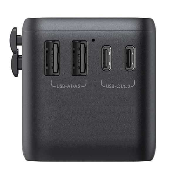 Joyroom Rejseadapter 65W med EU / US / JP / AU / UK / CN - Svart