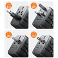 Miniatyrbillede 8 af 8: Joyroom Rejseadapter 65W med EU / US / JP / AU / UK / CN - Svart