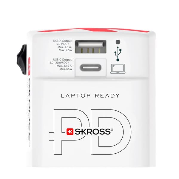 Skross World Reseadapter med 65W USB + USB-C